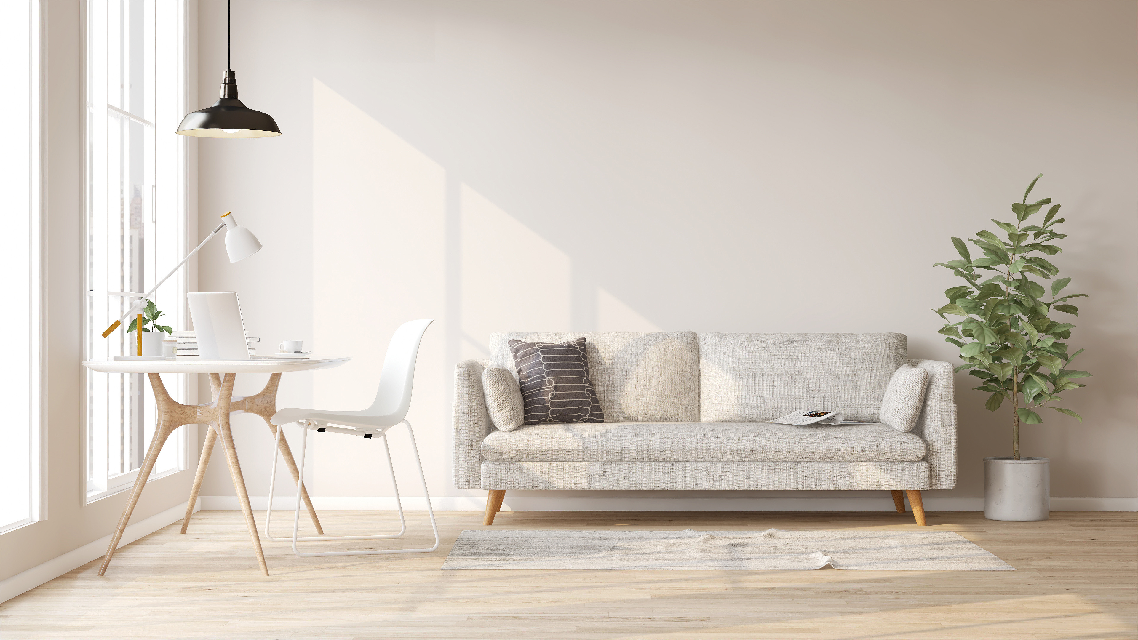 Modern apartment with furniture